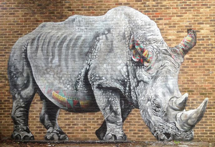 street art, Louis Masai, Rhino