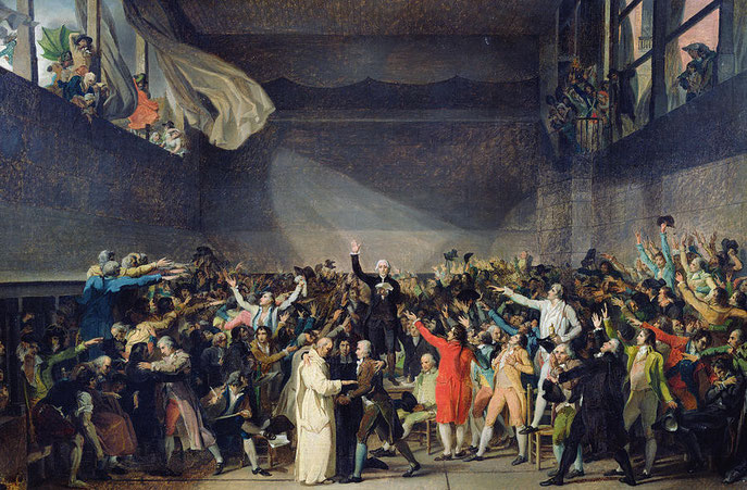 The Tennis Court Oath by Jacques-Louis David 