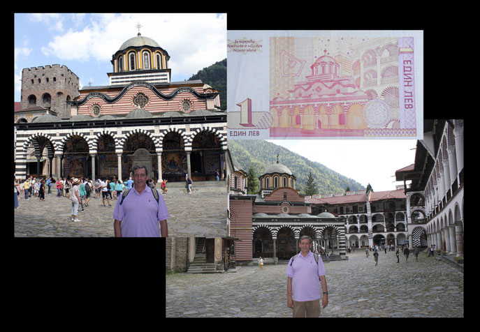 desde el Monasterio de Rila en el billete 1 leva de Bulgaria de 1999