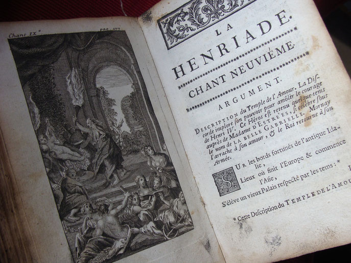 La Henriade. Epopée en dix chants, de VOLTAIRE  - 1728 - (Bibliothèque JGD)