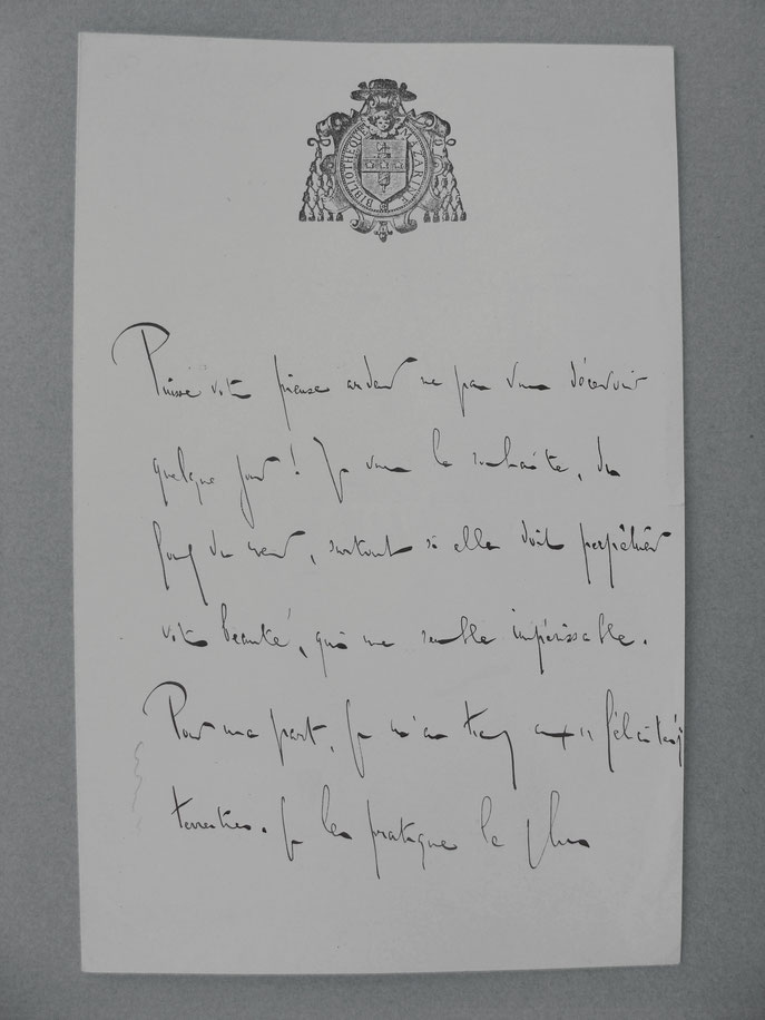 Lettre de Georges de Porto-Riche  (archives JGD)