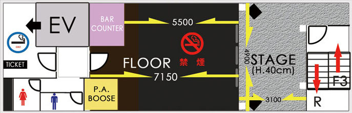 ライブハウス,Live Space Zero,フロアMap　