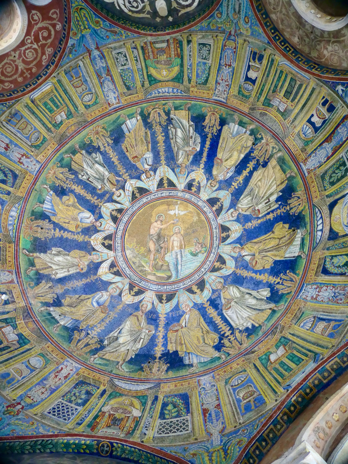 Deckenverzierung des Oktogonalen Baptisteriums.