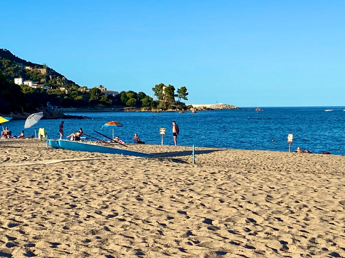 Strand mit Blick auf Santa Maria Navarrese