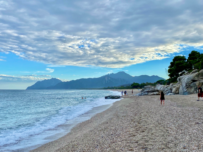 Regenfreier Abend am Strand
