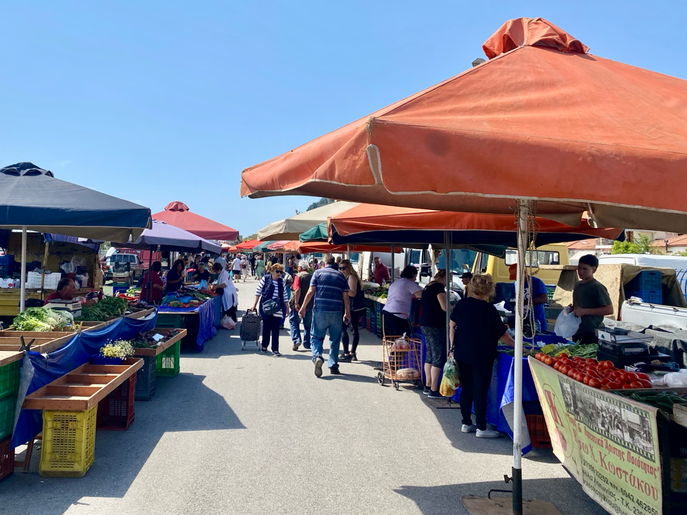 Bauernmarkt in Gythion.