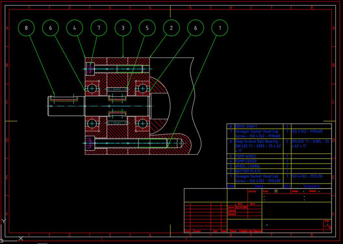 CADCIL AutoCAD Mechanical　図面レイアウト