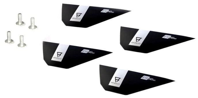 Brunotti G10 Twintip Fins Black - Kiteboard Finnen - WindSucht