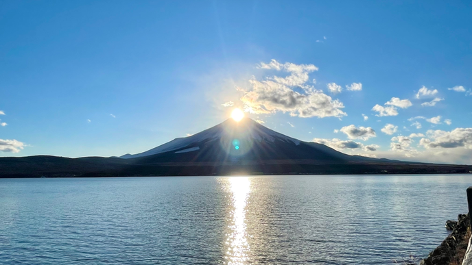 去年の今頃見たダイヤモンド富士☆昨日は久しぶりに山中湖＆河口湖に紅葉を見に行きました♪