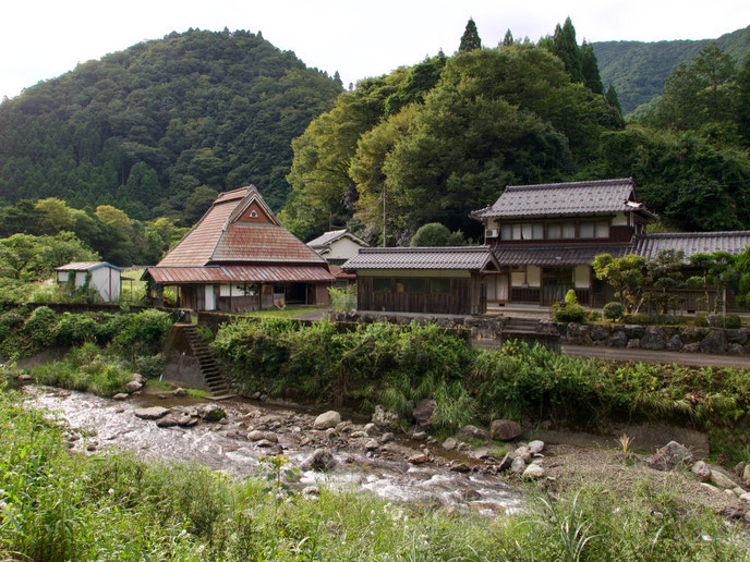 A traditional Japanese hamlet or village along the Saba Kaido trail, aka the "Mackerel Road."