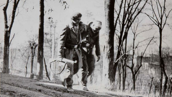 Sårede militsfolk fra den anarkistiske enhed, der forsvarede Madrids universitetskvarter under ledelse af Durruti 