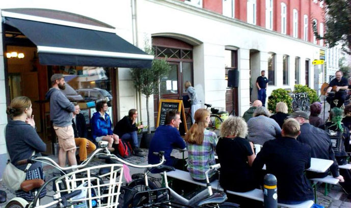 Støttekoncert for anarkistisk bogcafé på Halmtorvet, d. 1. september 2016 