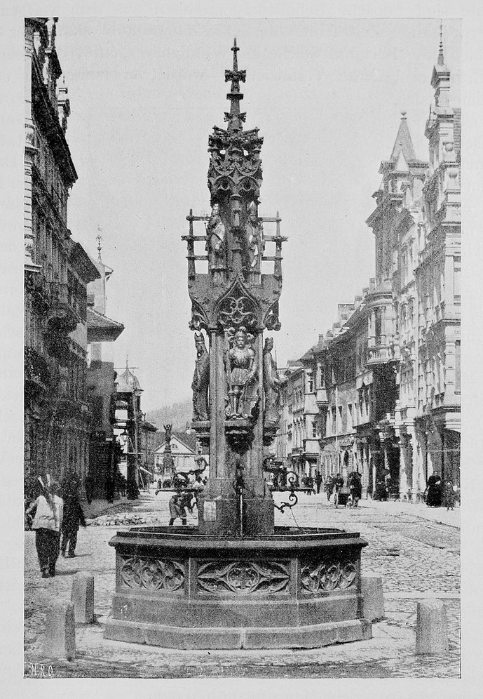 Fischbrunnen in Freiburg im Breisgau 1898