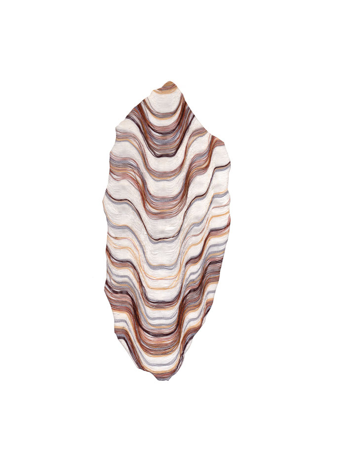 Pépites, 2024. Tissage coton et lin, 40x30cm.
