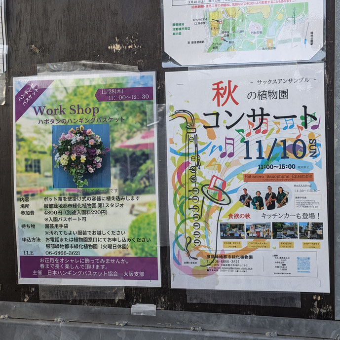 都市緑化植物園のイベント告知ポスター