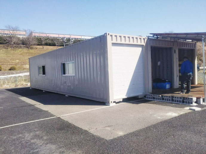 可児郡御嵩町 中古コンテナ40ftハイキューブ追加1本ドッキング設置