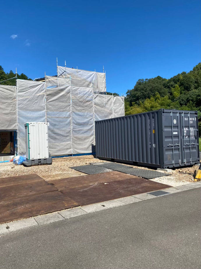 NEWVAN コンテナ 20ft グレー 収納 倉庫 岐阜 中古 山県市 スイトコンテナ