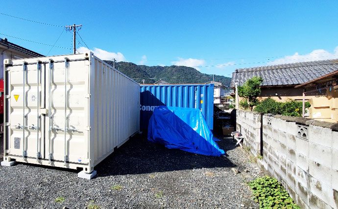 養老郡養老町 NEWVANコンテナ20ftアイボリー設置