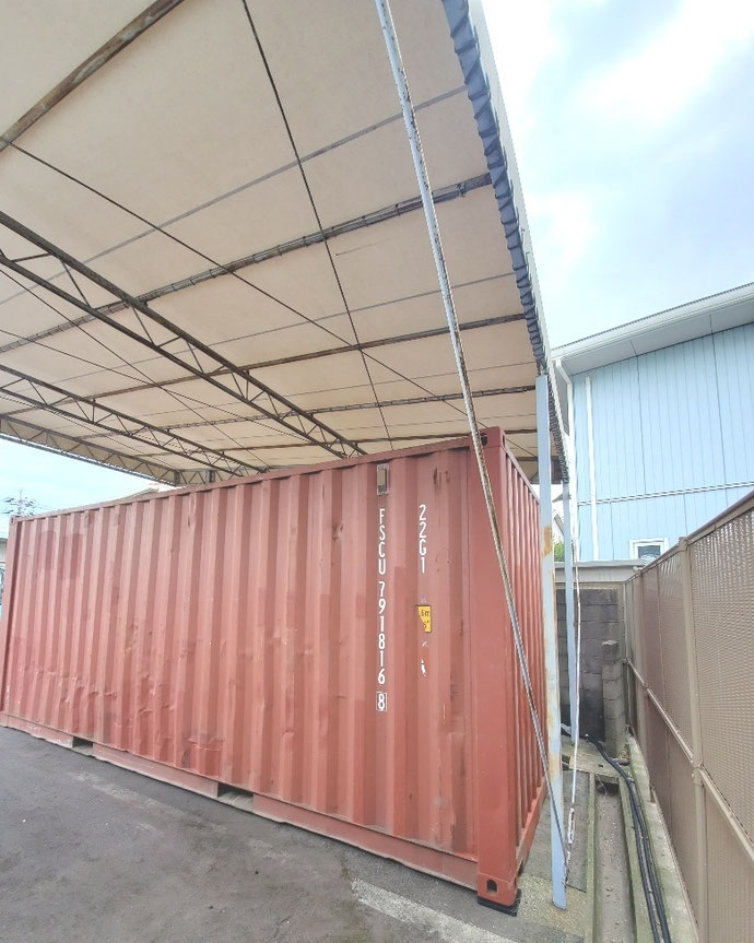 岡山県倉敷市 中古コンテナ20ft設置
