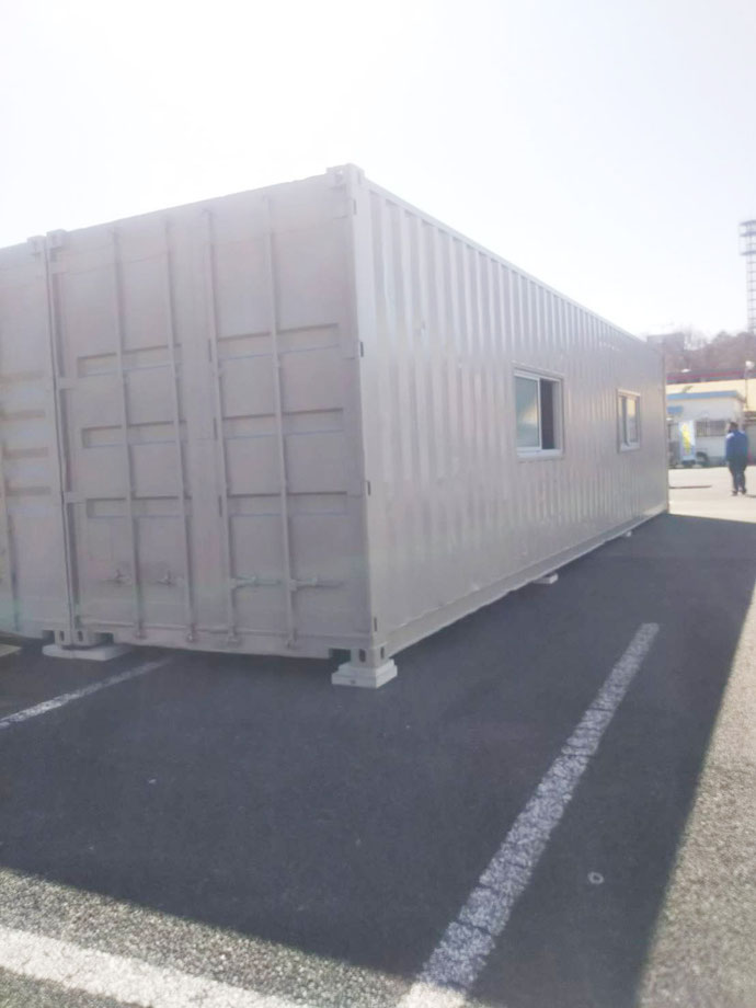 可児郡御嵩町 中古コンテナ40ftハイキューブ追加1本ドッキング設置