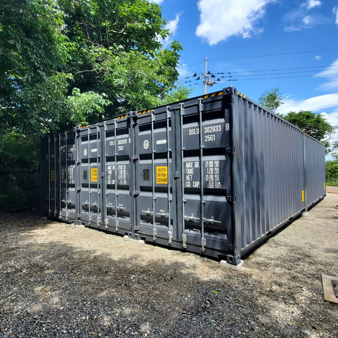 福島県 福島市 NEWVAN コンテナ 20ft グレー 収納 スペース 物置 置き場