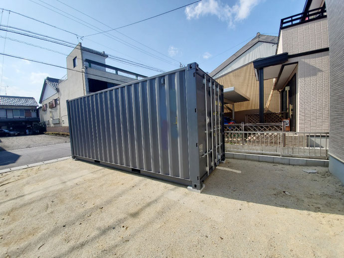 安八郡墨俣町 NEWVANコンテナ20ftグレー設置