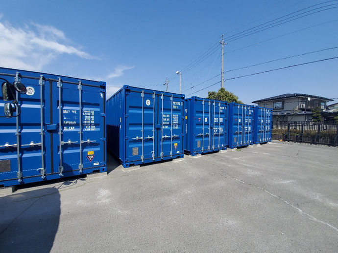 長野県諏訪市 NEWVANコンテナ20ftブルー2本設置