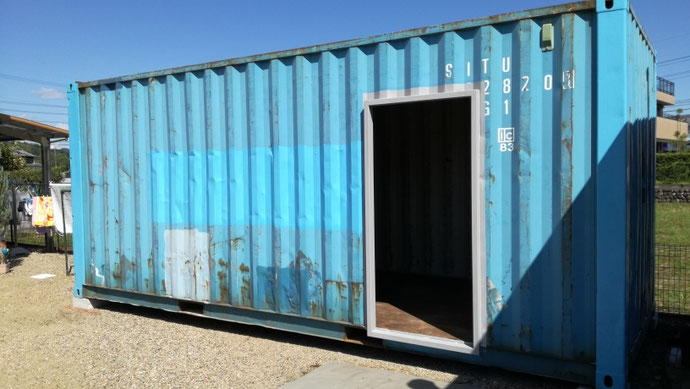 岐阜県関市 中古コンテナ20ft改造納品