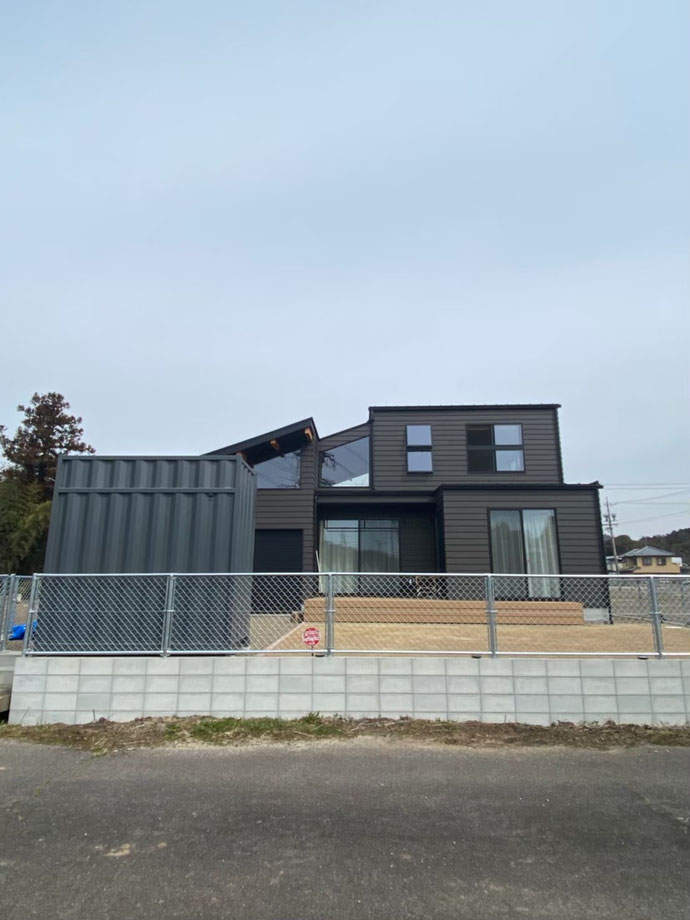 岐阜県加茂郡 中古スリムコンテナ4ft設置