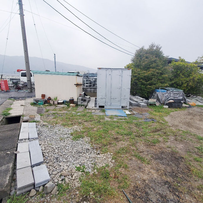 揖斐郡池田町 中古アルミコンテナサイドドアLED電気付き設置