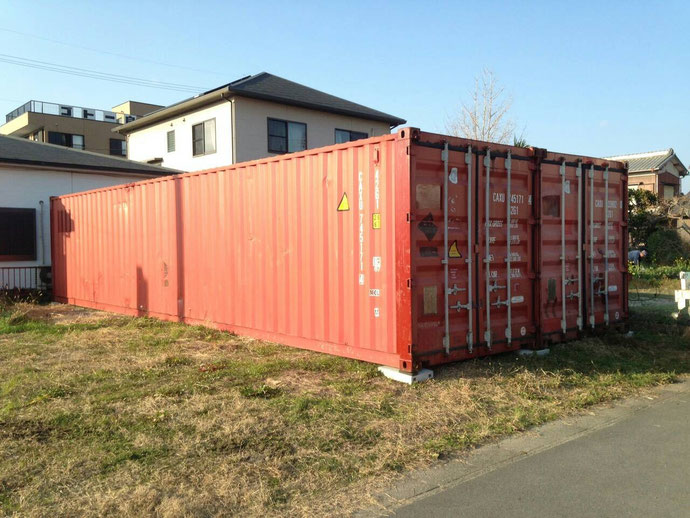 石川県金沢市 運送会社様20ftベージュ特価品 納品