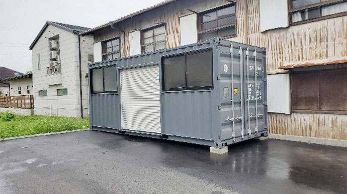 岐阜県 岐阜市 NEWVAN コンテナ 20ft シャッター 窓