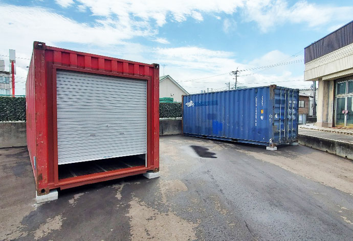 三重県多気郡 中古コンテナ20ft1750シャッター付き設置