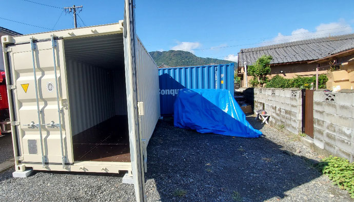 養老郡養老町 NEWVANコンテナ20ftアイボリー設置
