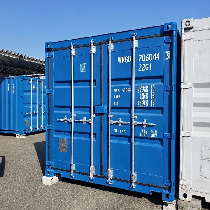 愛知県東海市 NEWVANコンテナ20ftブルー設置