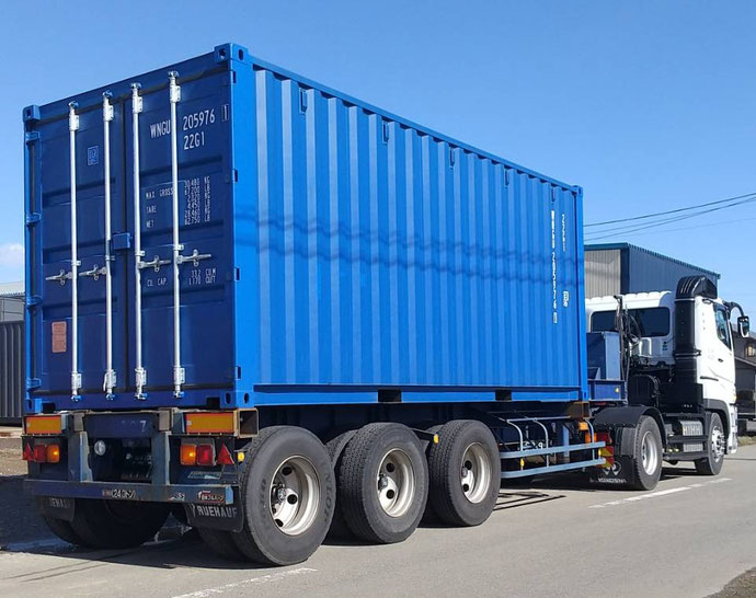 岐阜県大垣市 NEWVANコンテナ20ftブルーお引渡し