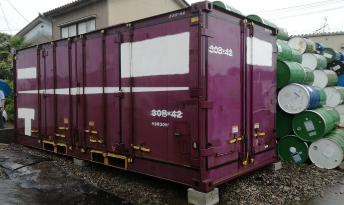 富山県高岡市 中古コンテナ12ft設置