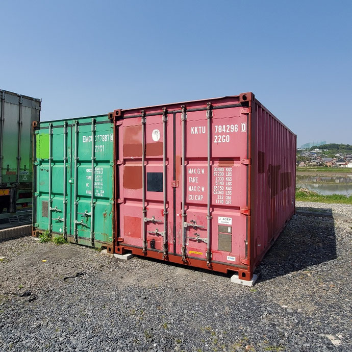 三重県桑名市 中古コンテナ20ft現状品設置