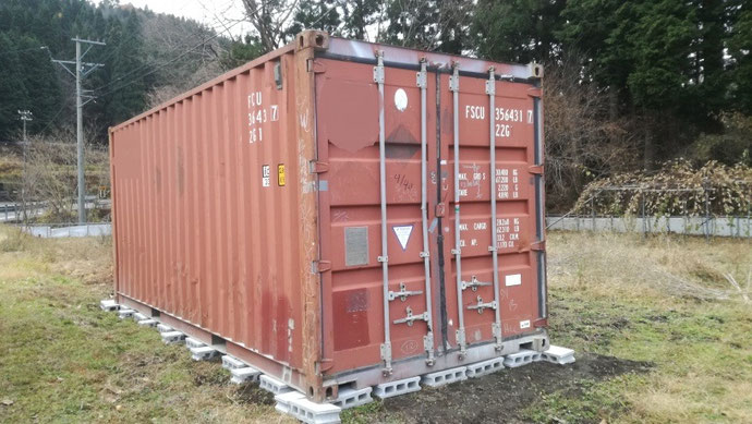岐阜県揖斐郡 中古コンテナ20ft現状品納品