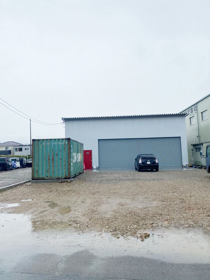 岐阜県関市 中古コンテナ20ft現状品設置