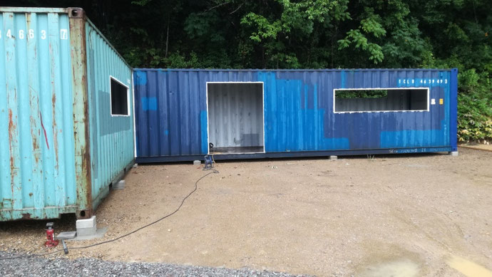 岐阜県山県市 中古コンテナ20ft40ft L字納品