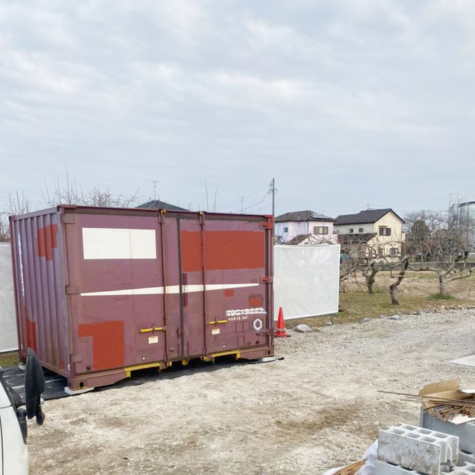 岐阜県瑞穂市 中古貨物コンテナ12ft現状品設置