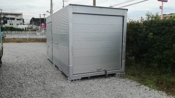 大分県大分市 中古2tアルミコンテナ現状品設置