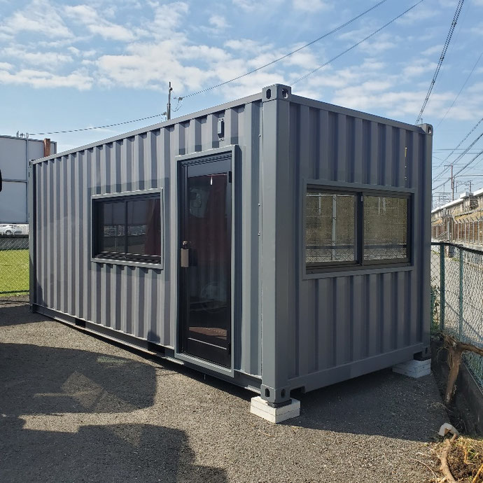 大阪府三島郡 NEW VANコンテナ20ftNEWVANグレー･ドア窓･電気設置