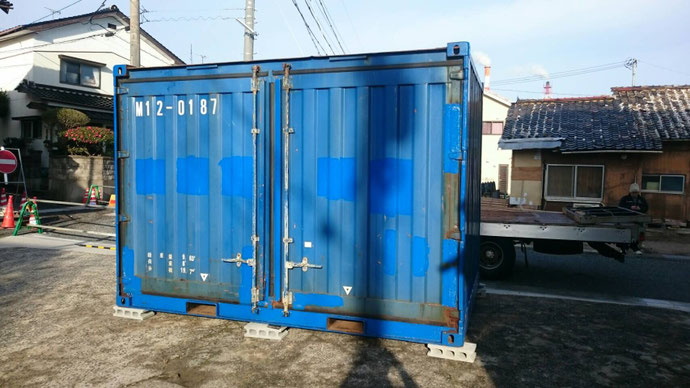 兵庫県神戸市中古コンテナ12ft納品