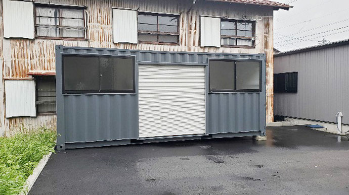 岐阜県 岐阜市 NEWVAN コンテナ 20ft シャッター 窓