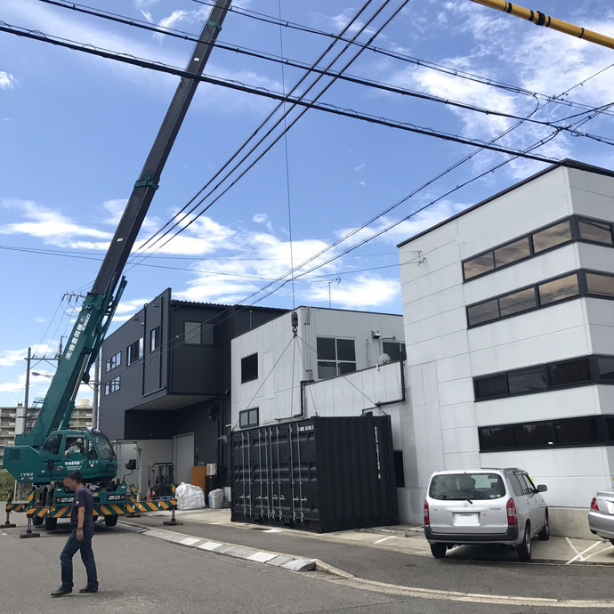 愛知県名古屋市 新品コンテナ20ftハイキューブ納品