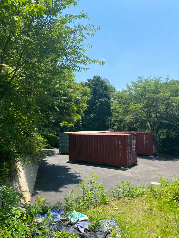 岐阜県多治見市 中古コンテナ20ft現状品設置