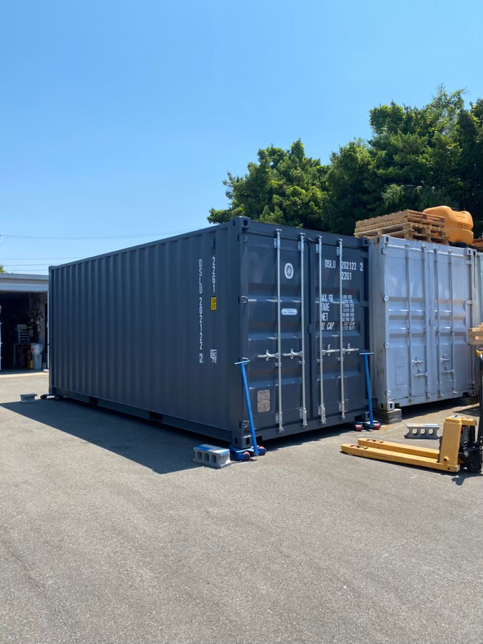愛知県東海市 NEWVANコンテナ20ftグレー設置