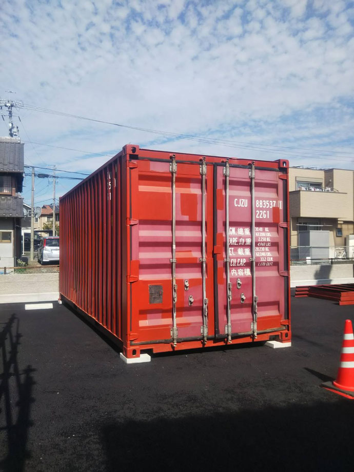 岐阜県岐阜市 中古コンテナ20ft現状品納品
